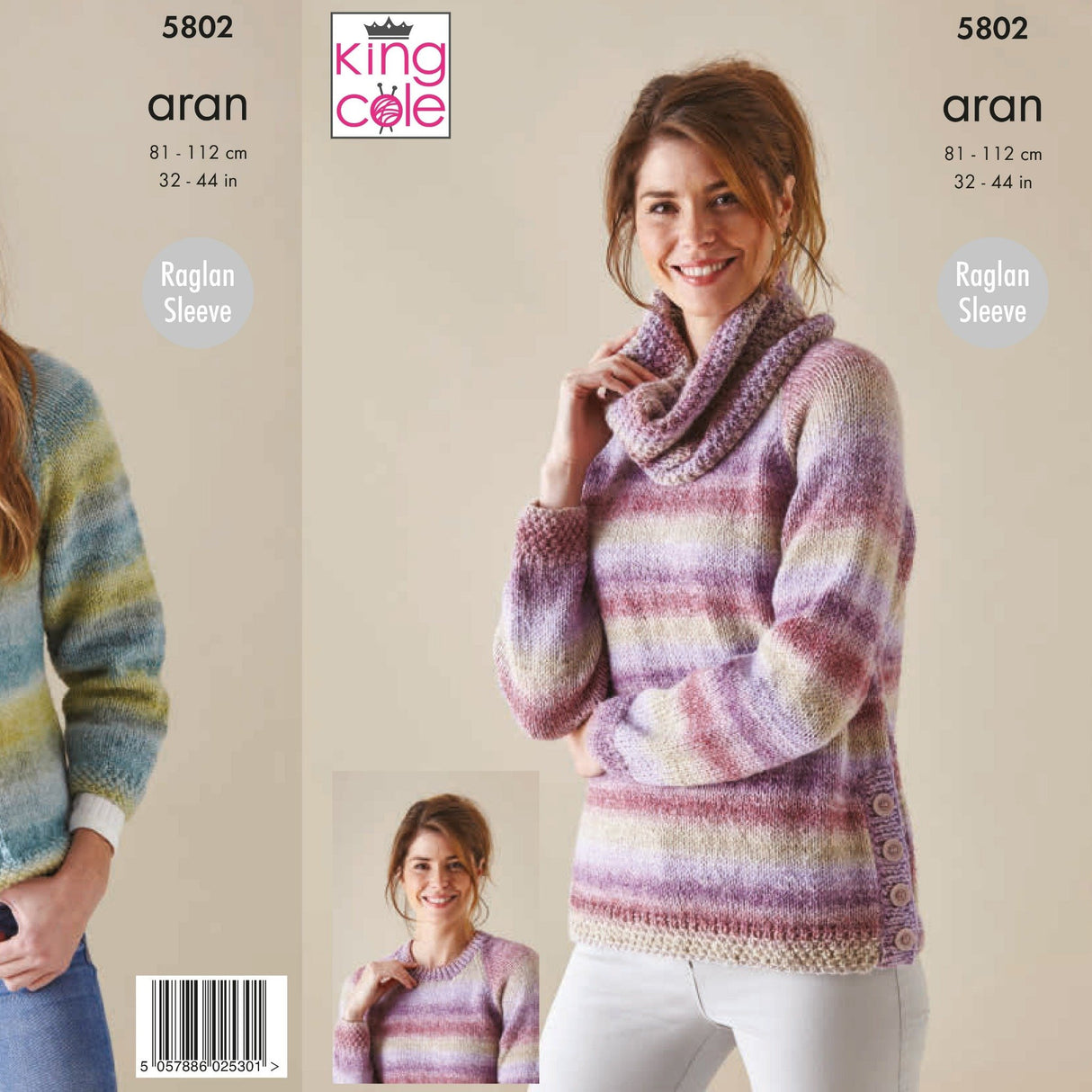 King Cole Patterns King Cole Ladies Aran Knitting Pattern 5802