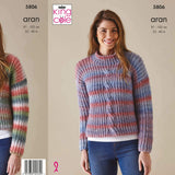 King Cole Patterns King Cole Ladies Aran Knitting Pattern 5806