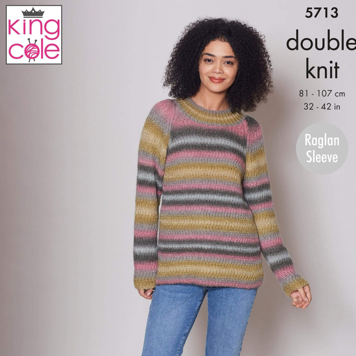 King Cole Patterns King Cole Ladies Cardigan and Sweater DK Knitting Pattern 5713
