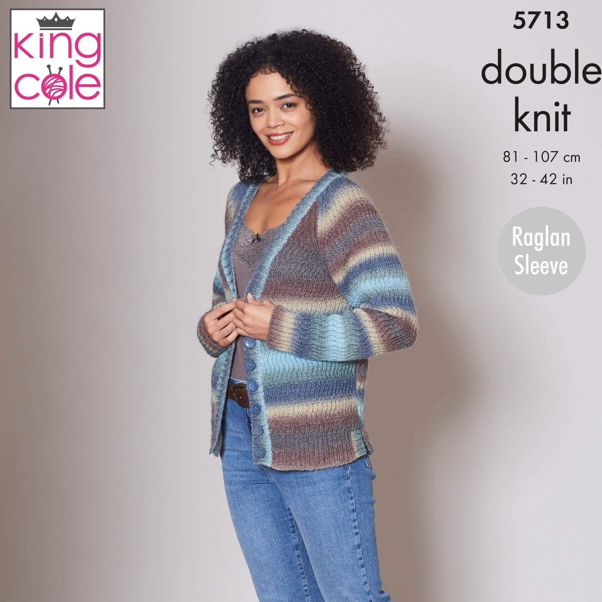 King Cole Patterns King Cole Ladies Cardigan and Sweater DK Knitting Pattern 5713