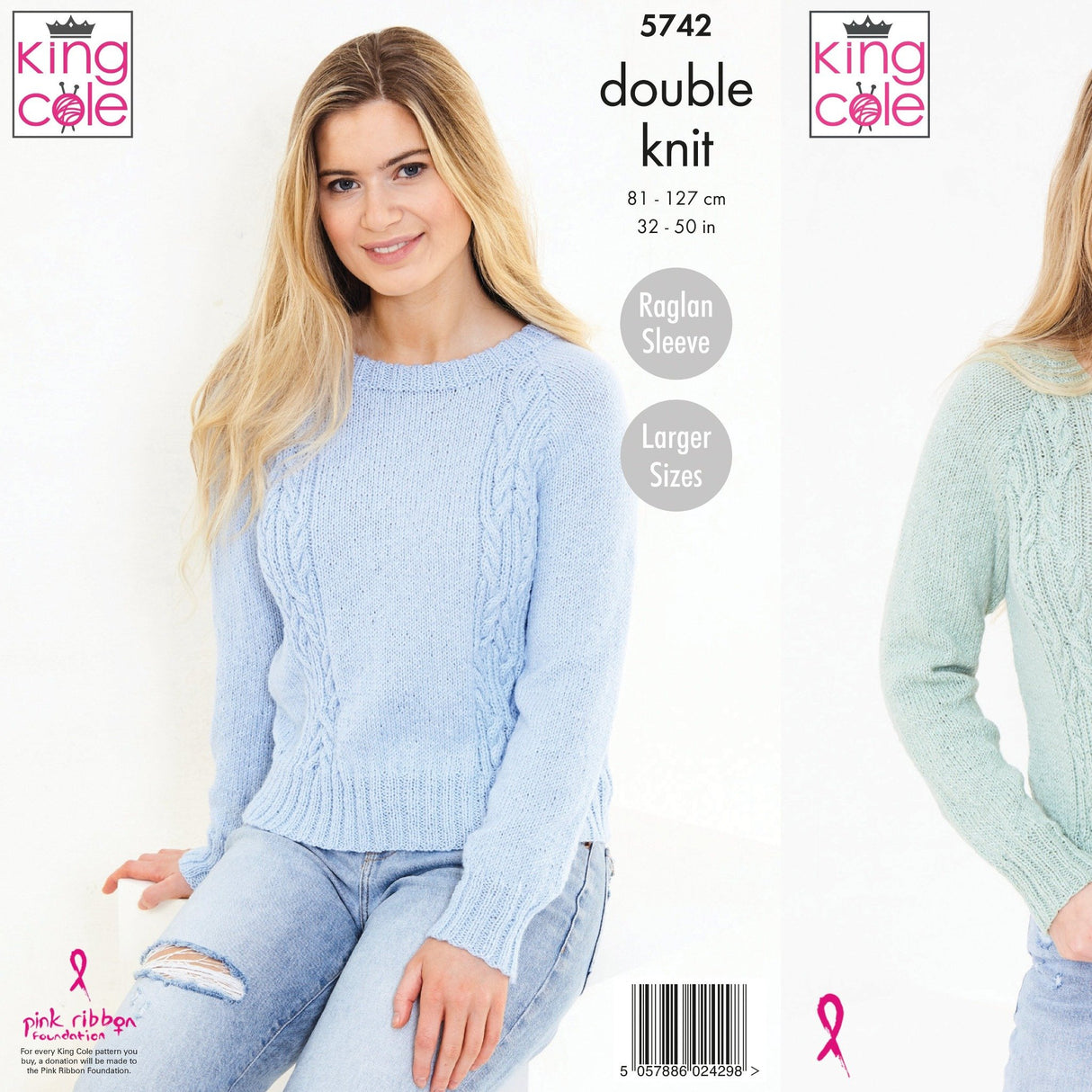 King Cole Patterns King Cole Ladies Cardigan and Sweater DK Knitting Pattern 5742
