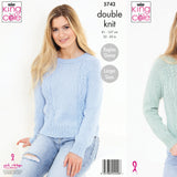 King Cole Patterns King Cole Ladies Cardigan and Sweater DK Knitting Pattern 5742