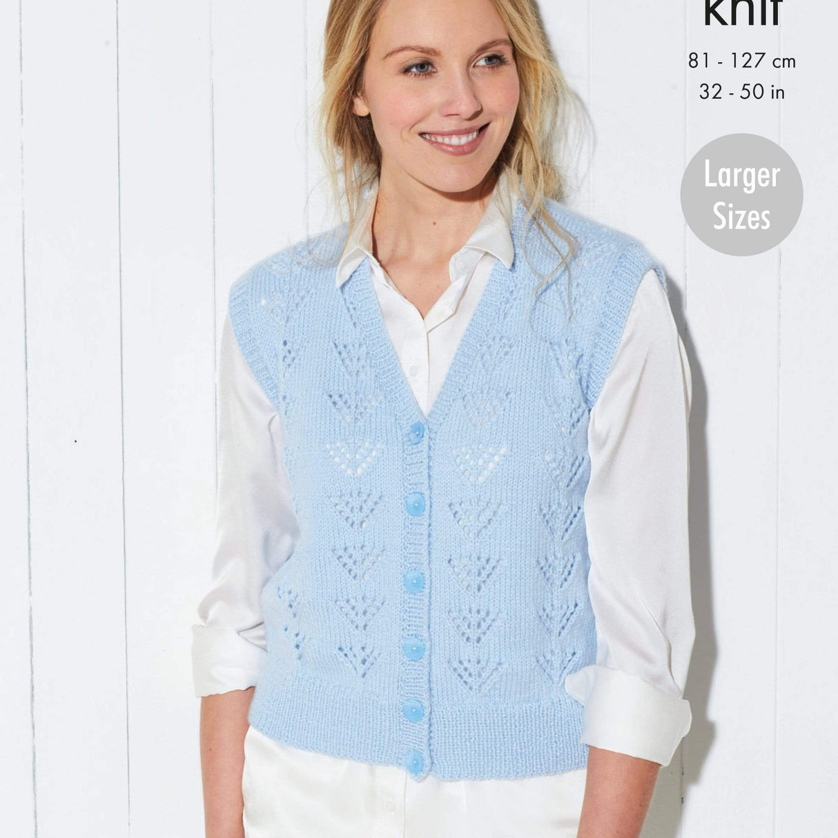 King Cole Patterns King Cole Ladies Cardigan and Waistcoat DK Knitting Pattern 5724