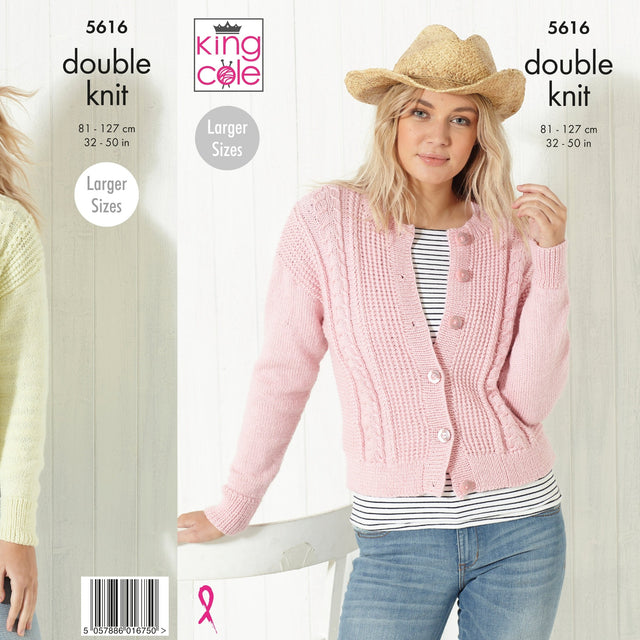 King Cole Patterns King Cole Ladies Cardigan DK Knitting Pattern 5616
