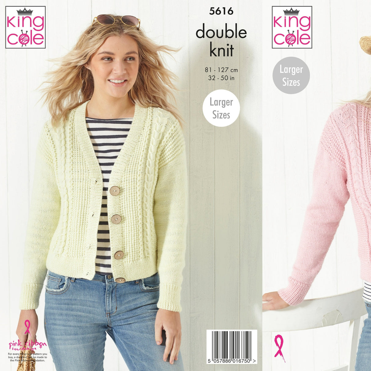 King Cole Patterns King Cole Ladies Cardigan DK Knitting Pattern 5616