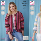 King Cole Patterns King Cole Ladies Cardigan DK Knitting Pattern 5648
