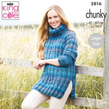King Cole Patterns King Cole Ladies Chunky Knitting Pattern 5816