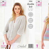 King Cole Patterns King Cole Ladies Crochet Top & Cardigan Pattern 5504