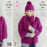 King Cole Patterns King Cole Ladies DK Jacket Knitting Pattern 5480