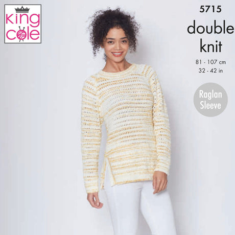 King Cole Patterns King Cole Ladies DK Knitting Pattern 5715