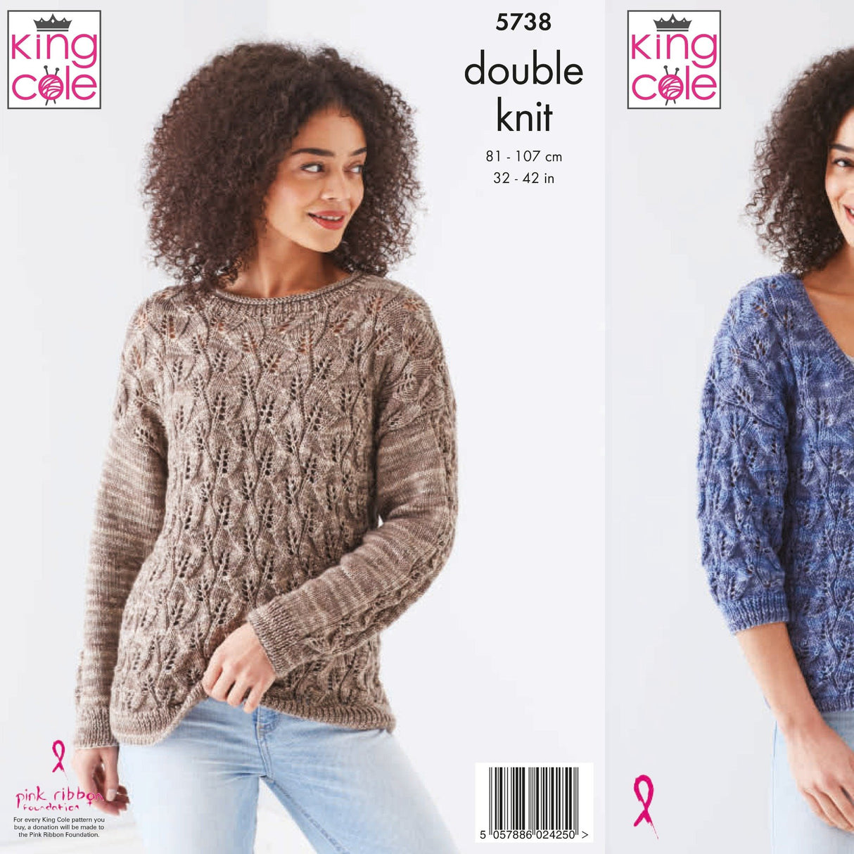 King Cole Patterns King Cole Ladies DK Knitting Pattern 5738