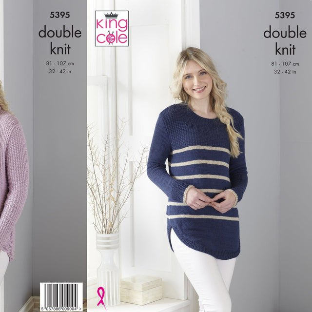King Cole Patterns King Cole Ladies Double Knit Pattern 5395
