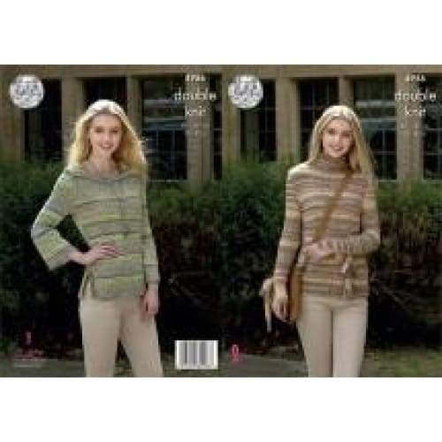King Cole Patterns King Cole Ladies Drifter DK Knitting Pattern 4956