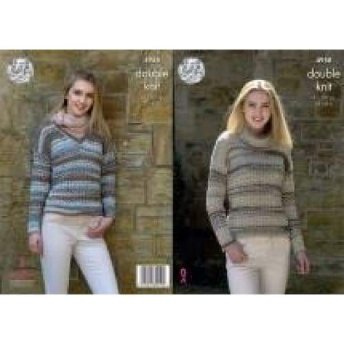 King Cole Patterns King Cole Ladies Drifter DK Knitting Pattern 4958