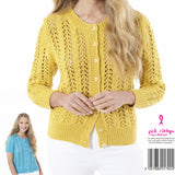 King Cole Patterns King Cole Ladies Sweater and Cardigan DK Knitting Pattern 5635