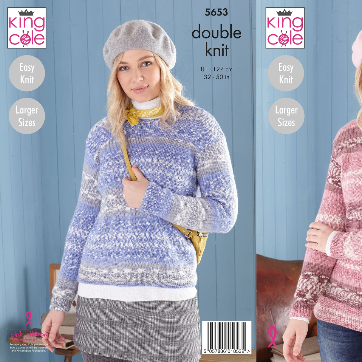 King Cole Patterns King Cole Ladies Sweater and Tunic Knitting Pattern 5653
