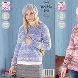 King Cole Patterns King Cole Ladies Sweater and Tunic Knitting Pattern 5653
