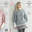 King Cole Patterns King Cole Ladies Sweater DK Knitting Pattern 5477