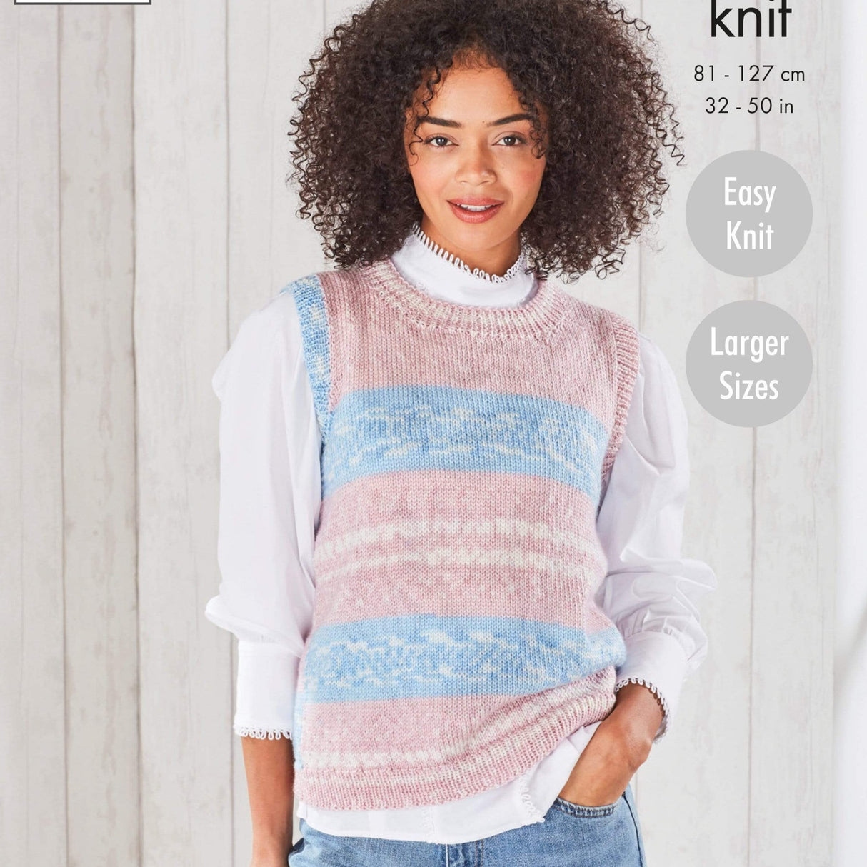 King Cole Patterns King Cole Ladies Tank Top DK Knitting Pattern 5697