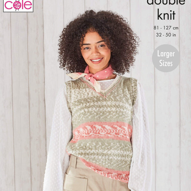 King Cole Patterns King Cole Ladies Tank Top DK Knitting Pattern 5697