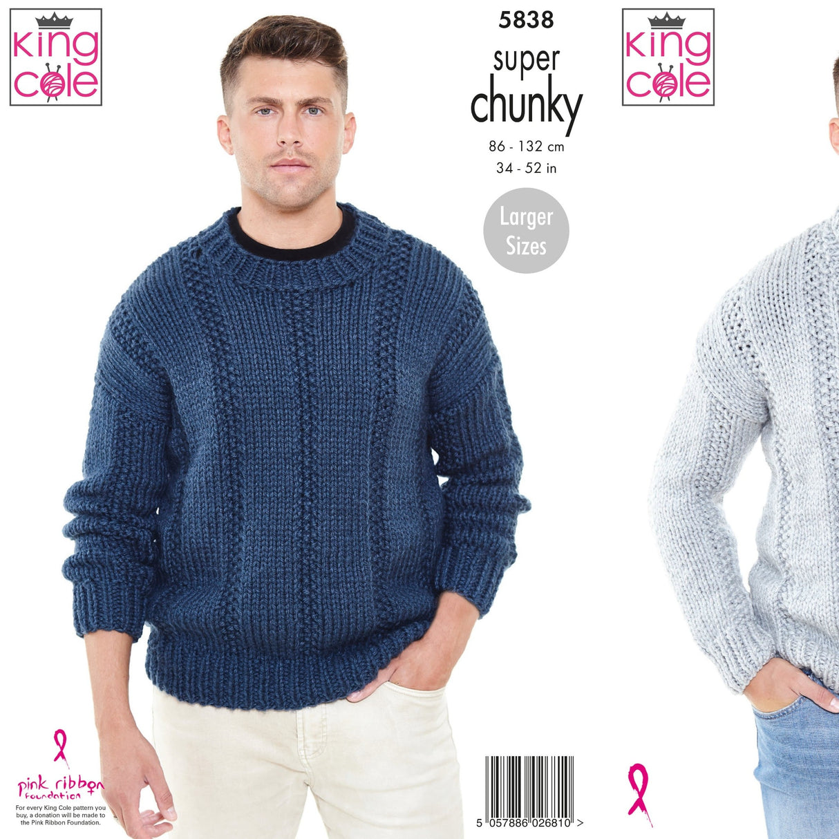 King Cole Patterns King Cole Mens Super Chunky Knitting Pattern 5838