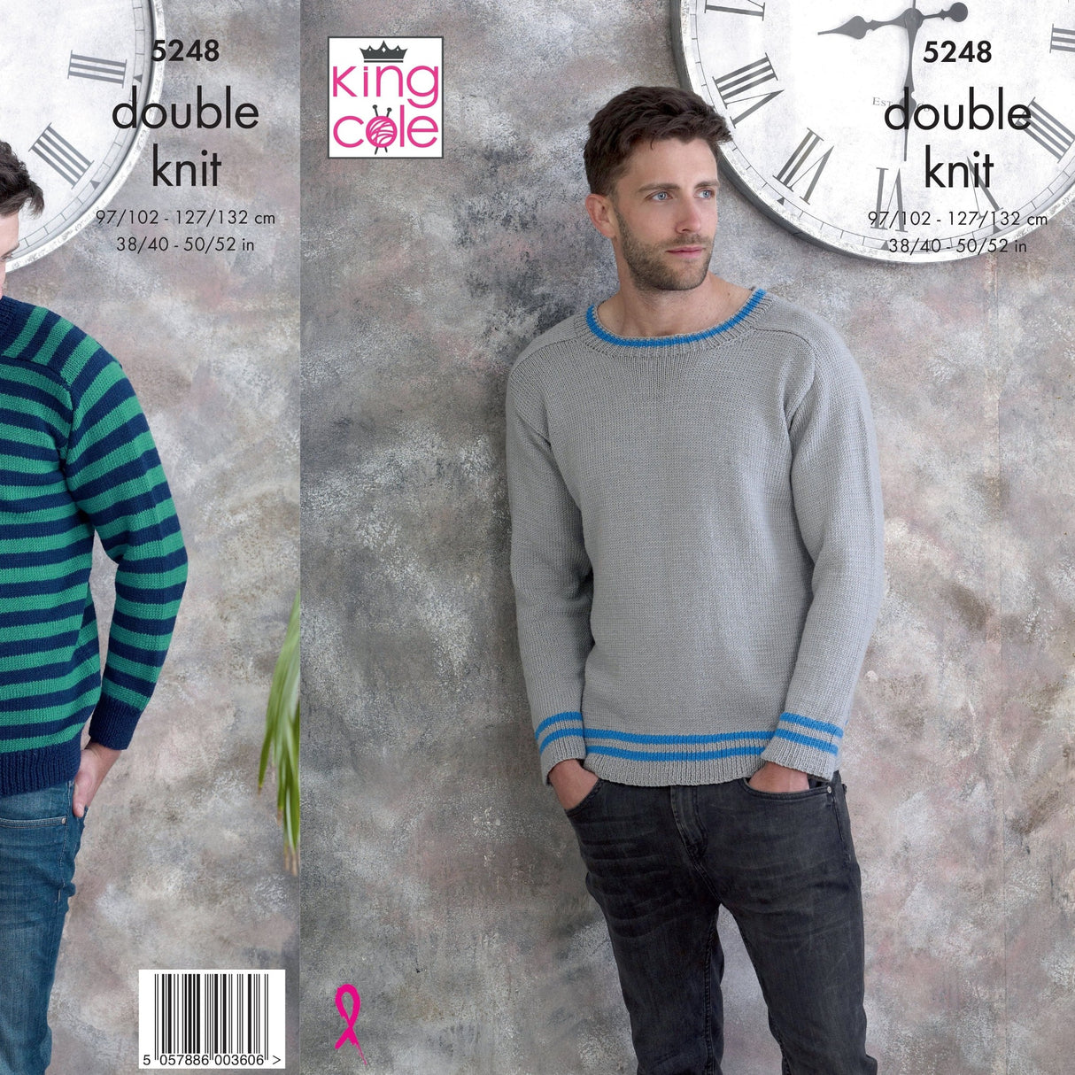King Cole Patterns King Cole Mens Sweater DK Knitting Pattern 5248