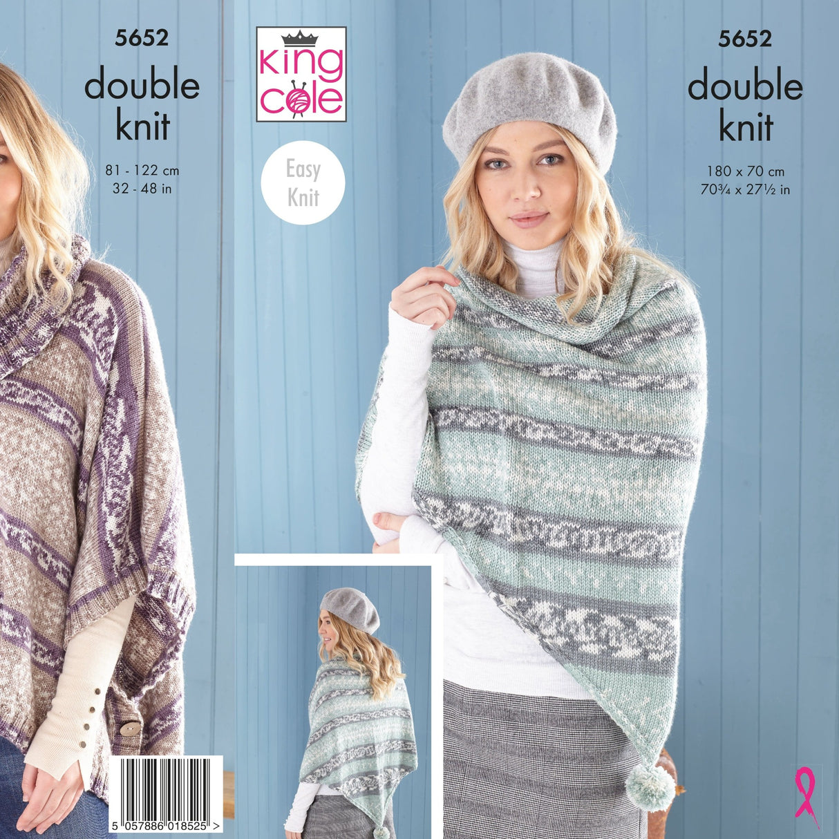 King Cole Patterns King Cole Poncho, Snood and Shawl Knitting Pattern 5652