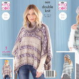King Cole Patterns King Cole Poncho, Snood and Shawl Knitting Pattern 5652