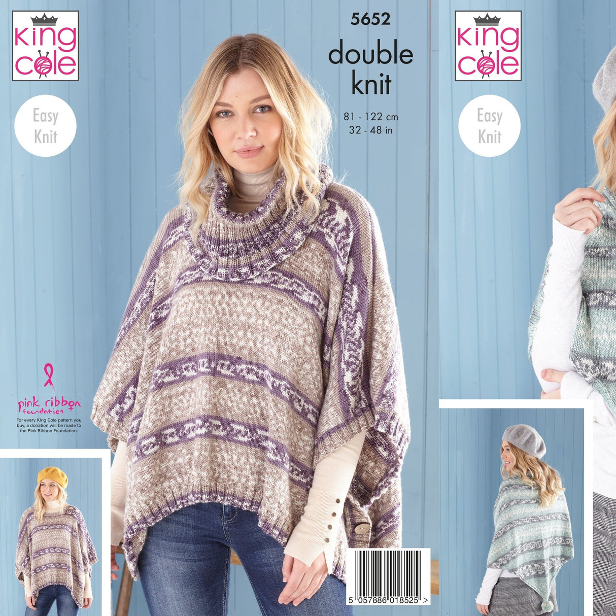 King Cole Patterns King Cole Poncho, Snood and Shawl Knitting Pattern 5652