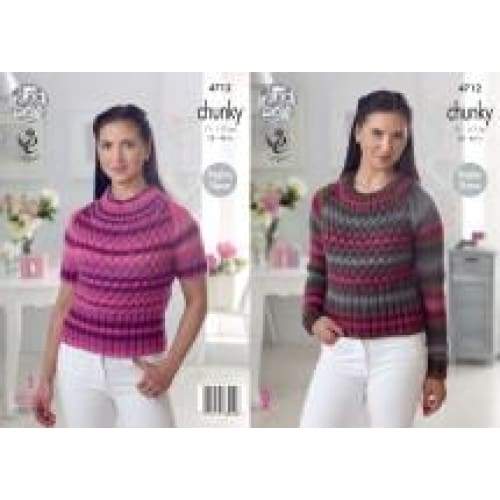 King Cole Patterns King Cole Riot Chunky Knitting Pattern 4712