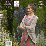 King Cole Patterns King Cole Shawl and Wrap Knitting Pattern 5572