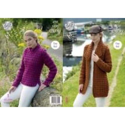 King Cole Patterns King Cole Super Chunky Knitting Pattern 4707