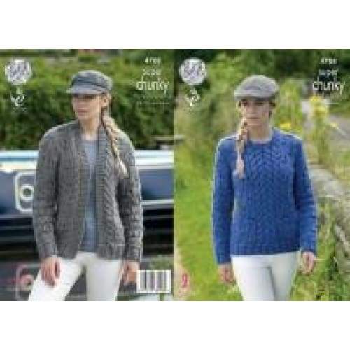 King Cole Patterns King Cole Super Chunky Knitting Pattern 4708