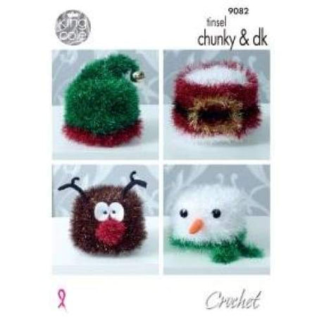 King Cole Patterns King Cole Tinsel Christmas Crochet Pattern 9082