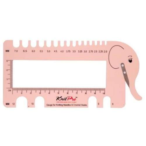 Knitpro Accessories Knitting Pin & Crochet Hook View Sizer with Yarn Cutter: Blush