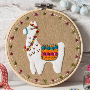 Llama Wool Felt Applique Kit