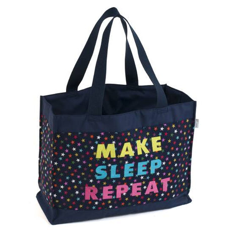 Make Sleep Repeat Navy Shoulder Bag