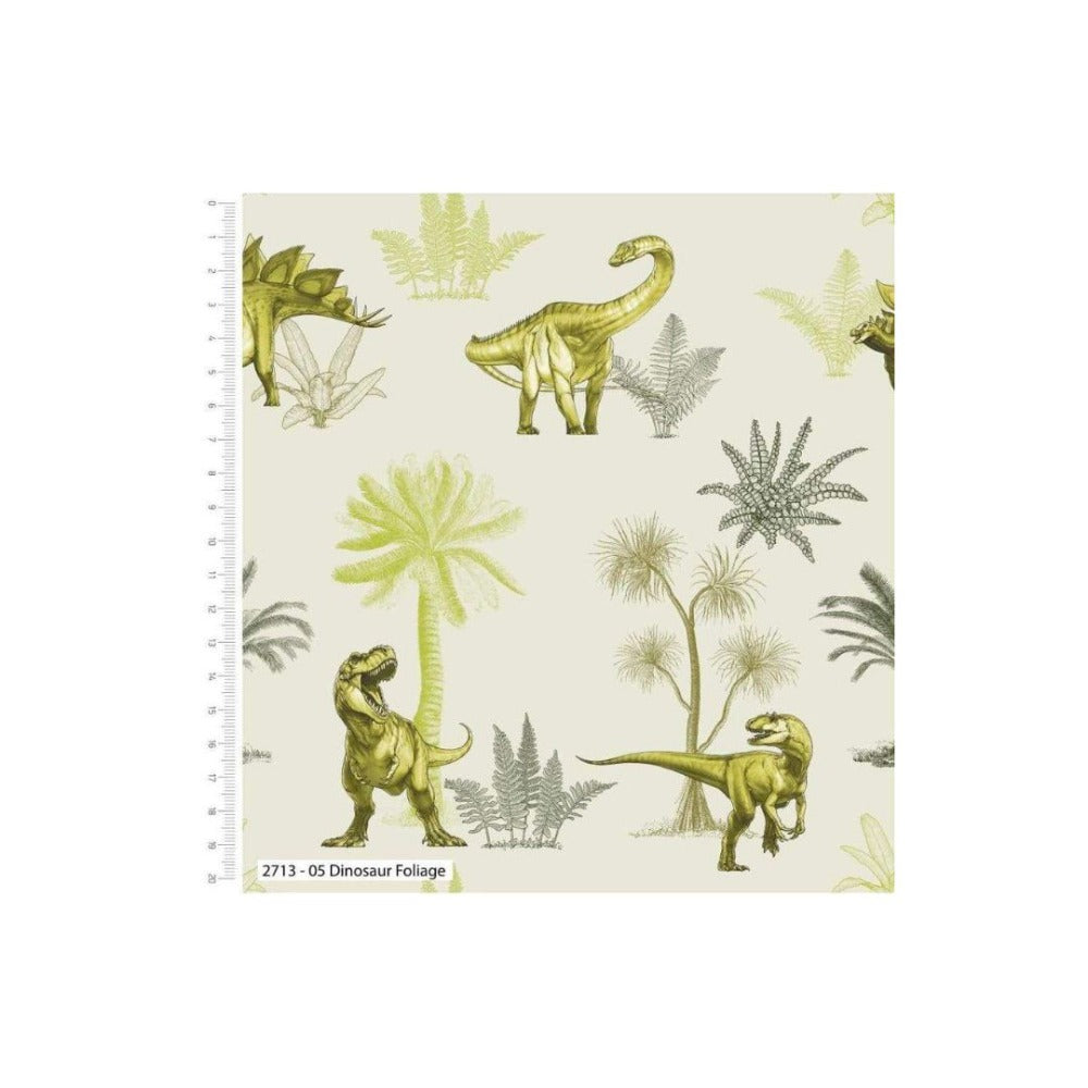 Natural History Museum Fabric Dinosaur Foliage