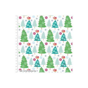 Owl Christmas Tree Christmas Fabric