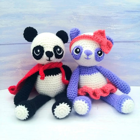 Peter and Melinda the Pandas Crochet Pattern