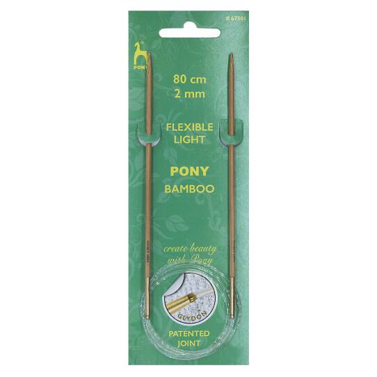 Pony Needles & Hooks Pony Bamboo Circular Knitting Needles 80 cm