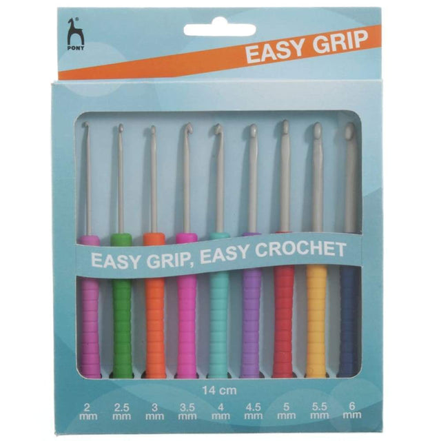 Pony Needles & Hooks Pony Easy Grip, Easy Crochet Hook Set