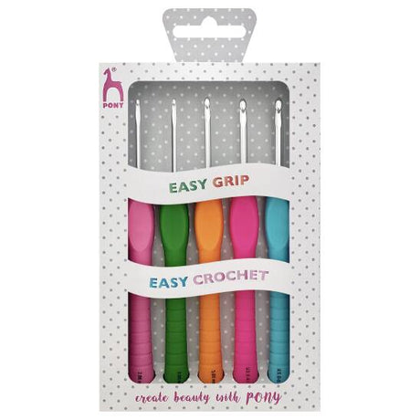 Pony Easy Grip Crochet Hooks Set of 5