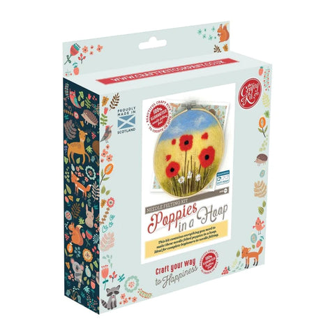 The Crafty Kit Company Poppies in a Hoop