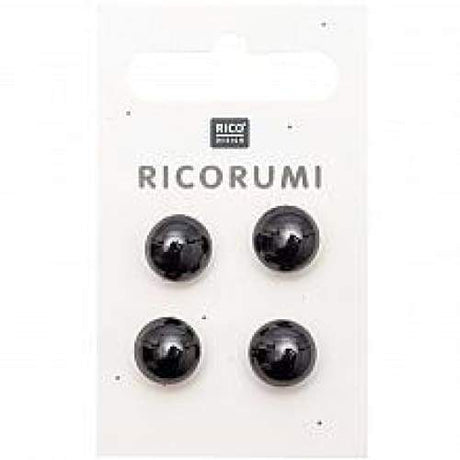 Rico Accessories Ricorumi Brown Black Buttons 11 mm