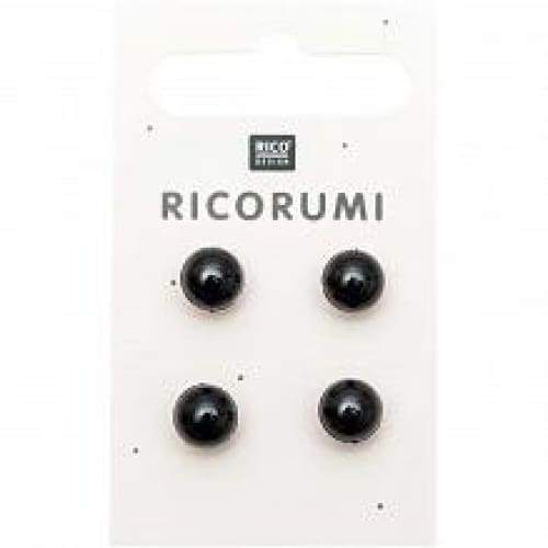 Rico Accessories Ricorumi Brown - Black Buttons 8.5 mm
