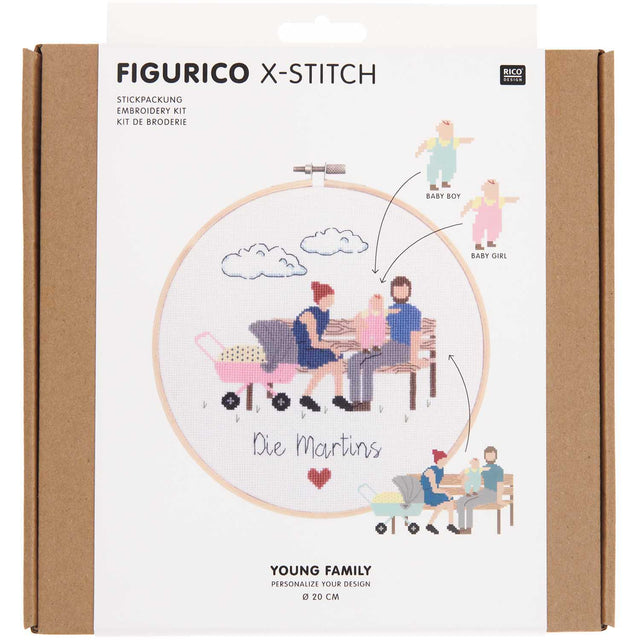 Rico Craft Rico Figurico Young Family Cross Stitch Kit
