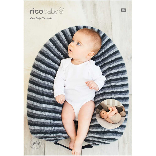 Rico Patterns Rico Baby Classic DK Pillow and Cot Bumper Knitting Pattern 929