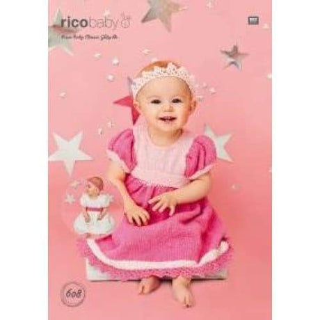 Rico Patterns Rico Baby Classic Glitz DK Dress and Headband Pattern 608