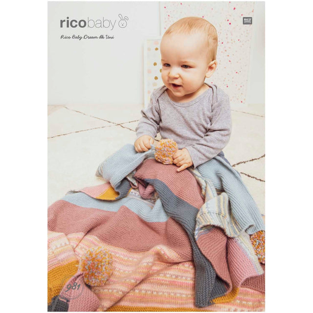 Rico Patterns Rico Baby Dream Uni Blanket Knitting Pattern 981